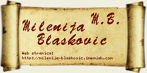 Milenija Blašković vizit kartica